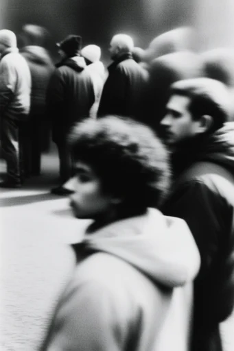 Haunting Pictorialist Noir style reference image — low-fidelity analog