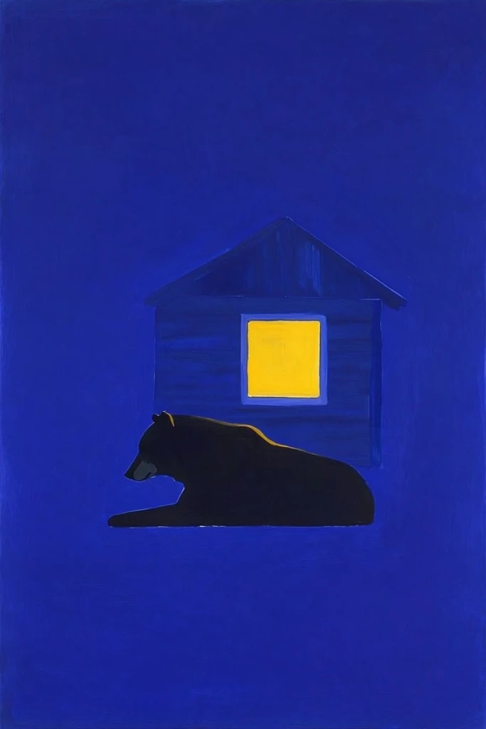 Nocturnal Minimalist Geometry style AI image example 3