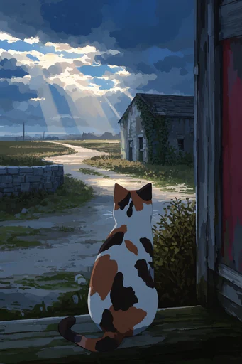 Nostalgic Painterly Melancholy style reference image — urban and rural decay