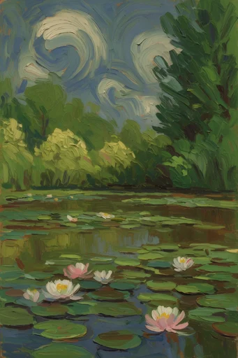 Luminous Impasto Impressionism style reference image — thick impasto oil painting