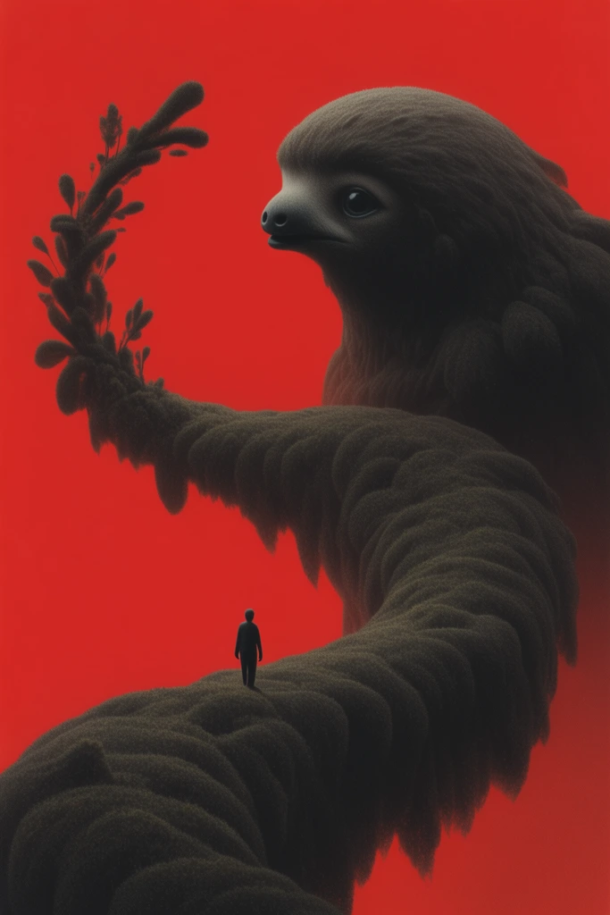 Crimson Velvet Surrealism style AI image example 3