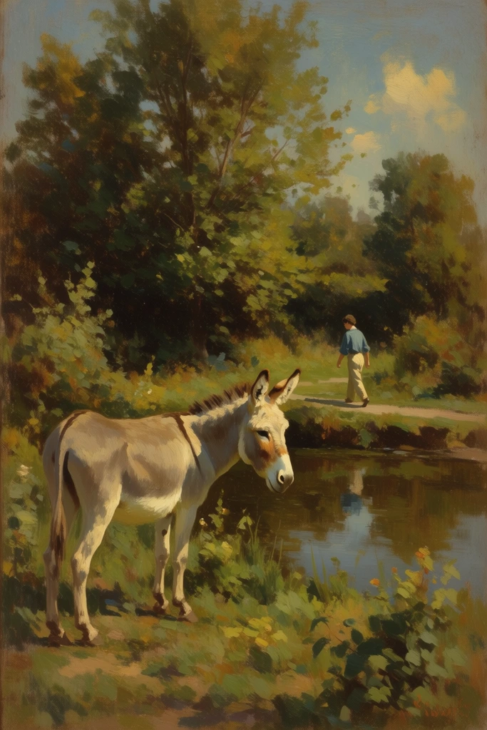 Romantic Pastoral Impressionism style AI image example 3
