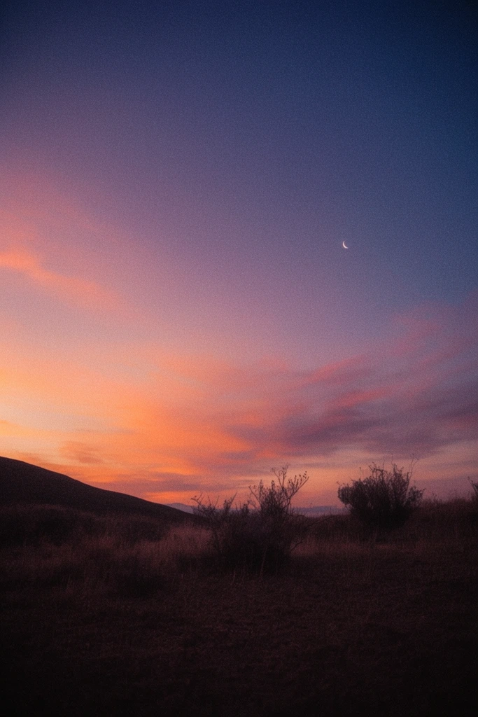 Nostalgic Twilight Silhouettes style AI image example 2