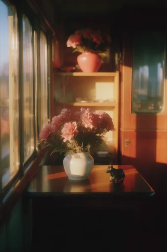 Amber Transit Nostalgia style reference image — introspective mood