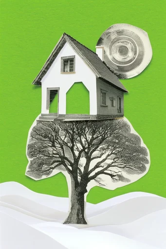 Surreal Punk Collage style AI image example 4