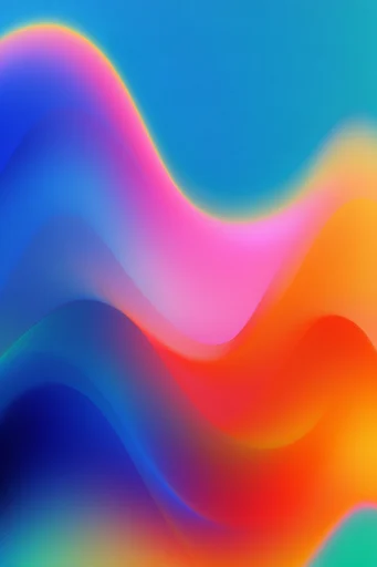 Luminous Fluid Gradient style reference image — fluid organic shapes