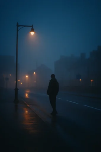 Nocturnal Amber Chiaroscuro style reference image — cinematic chiaroscuro