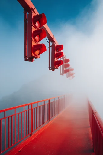 Minimalist Industrial Fog style reference image — atmospheric fog