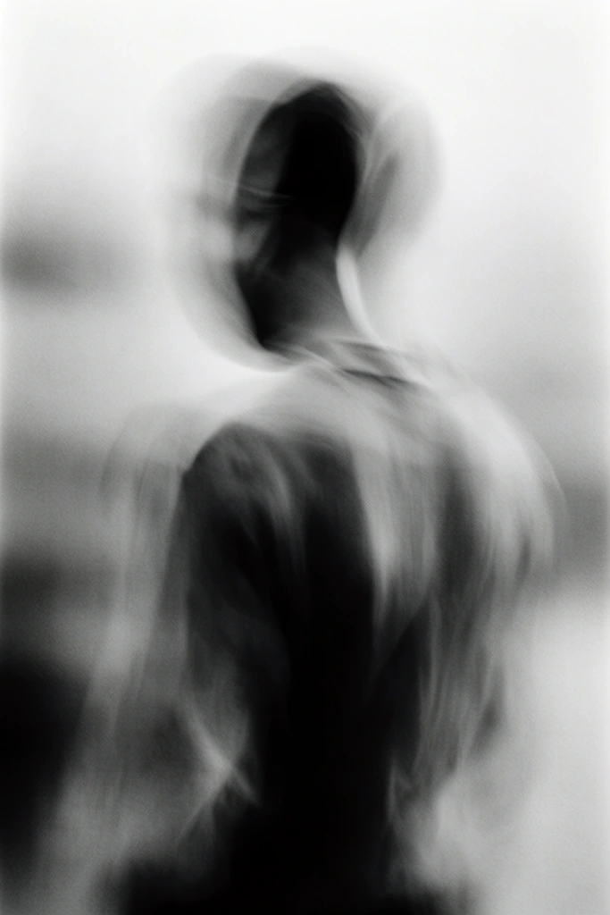Ethereal Monochrome Noir style AI image example 1