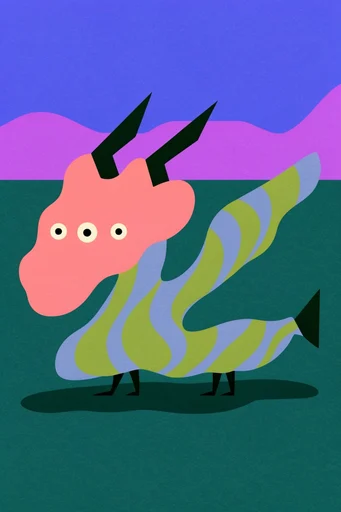 Graphic Pop Surrealism style reference image — dreamlike atmosphere