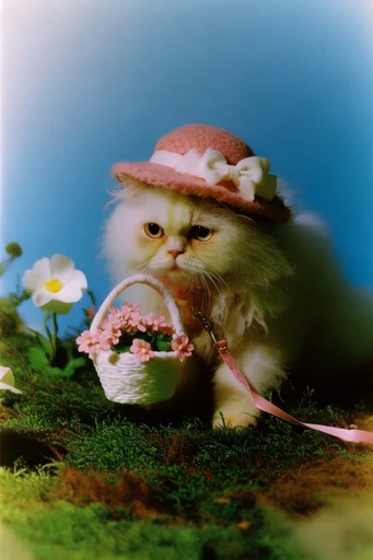 Hyper-Saturated Pastoral Surrealism style reference image — clean studio minimalism