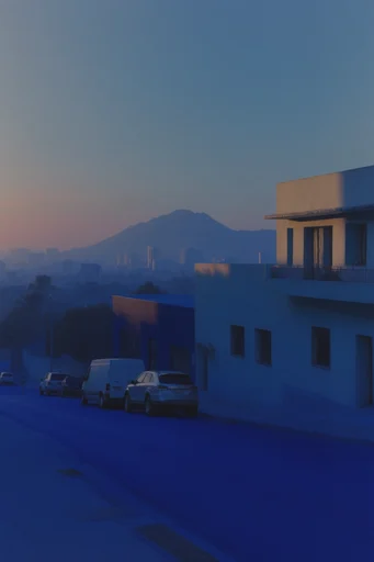 Surreal Twilight Solitude style reference image — deep ultramarine and cobalt