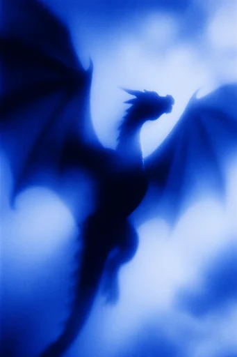 Ethereal Cobalt Grain style reference image — cyanotype print aesthetic