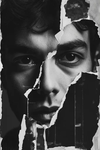 Fragmented Noir Portraiture moodboard — generate AI images in this style