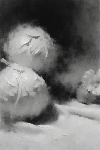 Spectral Chiaroscuro Noir style reference image — monochromatic noir