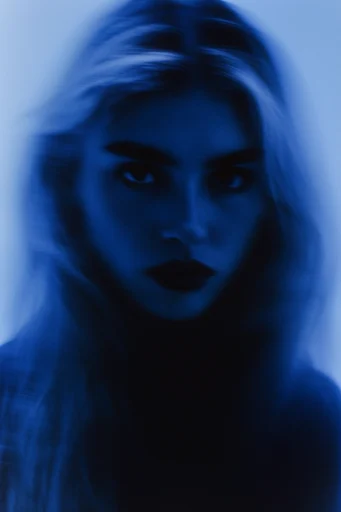 Ethereal Cobalt Nocturne style reference image — ghostly silhouette