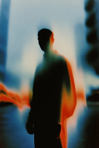 Ethereal Nocturnal Noir style reference image — high-contrast silhouette