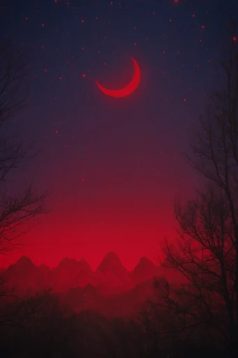 Crimson Nocturnal Void style reference image — infrared photography