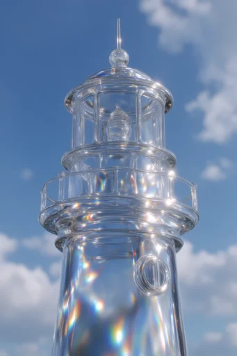 Ethereal Liquid Refraction style reference image — starburst lens flare