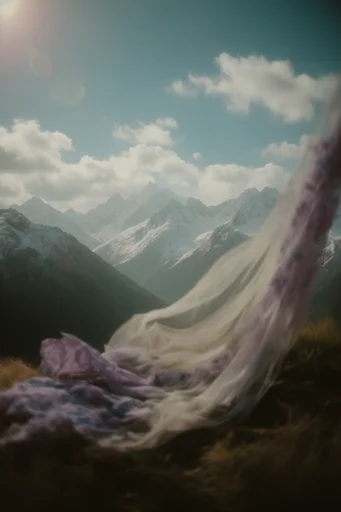 Ethereal Pastoral Nostalgia style reference image — shallow depth of field