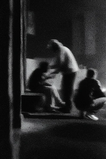 Spectral Gritty Noir style reference image — extreme film grain