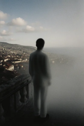 Atmospheric Monochrome Pictorialism style reference image — solitary silhouette