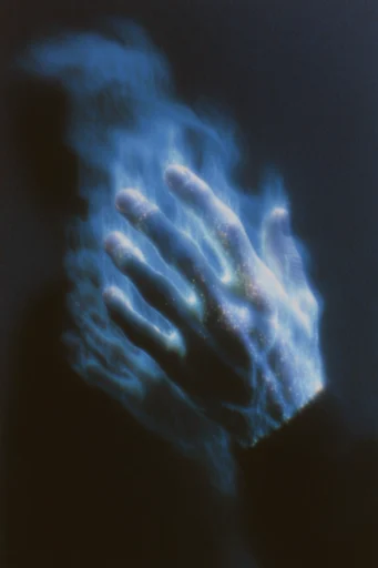 Ethereal Nocturnal Motion style reference image — deep indigo monochromatic