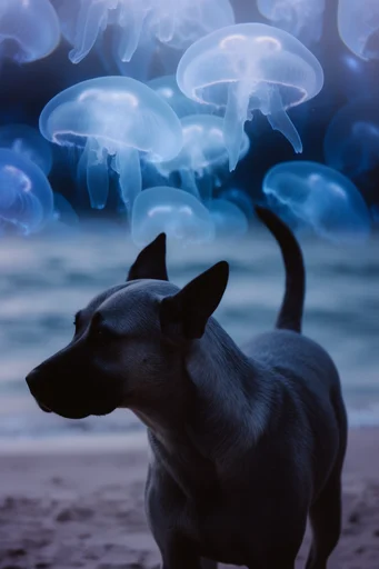Ethereal Bioluminescent Surrealism style reference image — cinematic scale