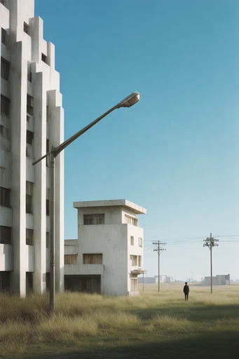 Minimalist Surreal Liminality style reference image — uncanny isolation