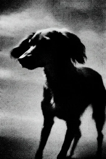 Monochrome Shadow Grain style reference image — low shutter speed