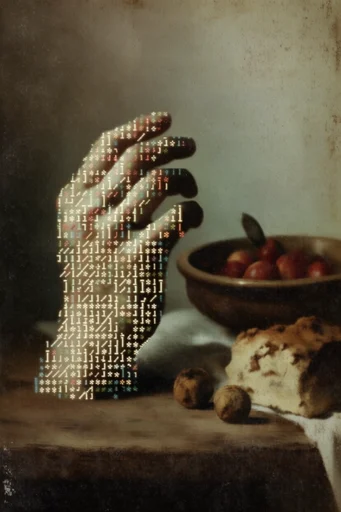 Digital Renaissance Glitch style reference image — digital glitch art