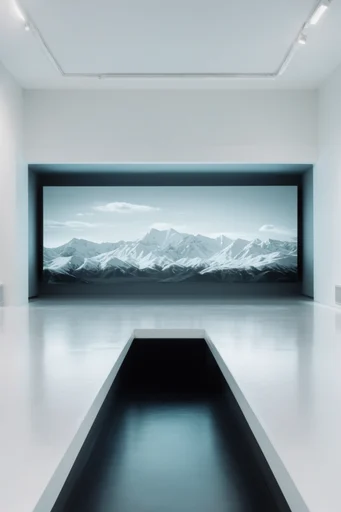 Clinical Industrial Liminality style reference image — polished concrete