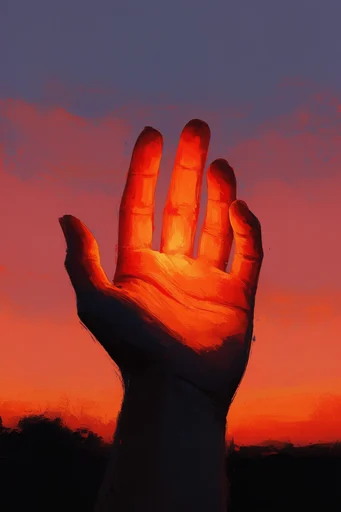 Fiery Twilight Expressionism style reference image — fiery atmospheric sky