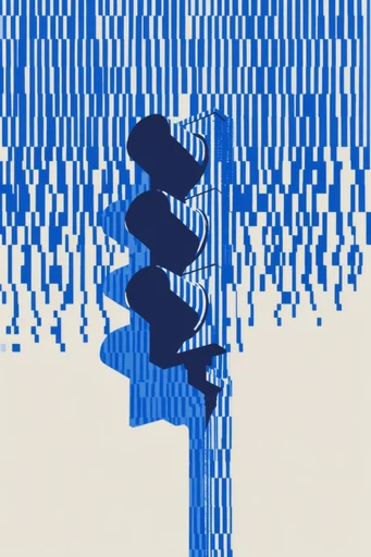 Cobalt Graphic Op-Print style reference image — op art