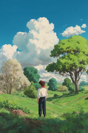 Luminous Anime Pastoralism moodboard — generate AI images in this style