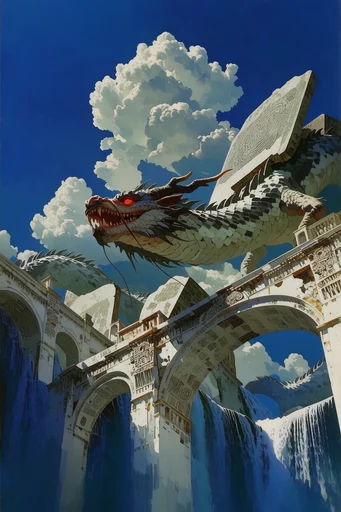 Nostalgic Cobalt Surrealism style reference image — painterly anime aesthetic