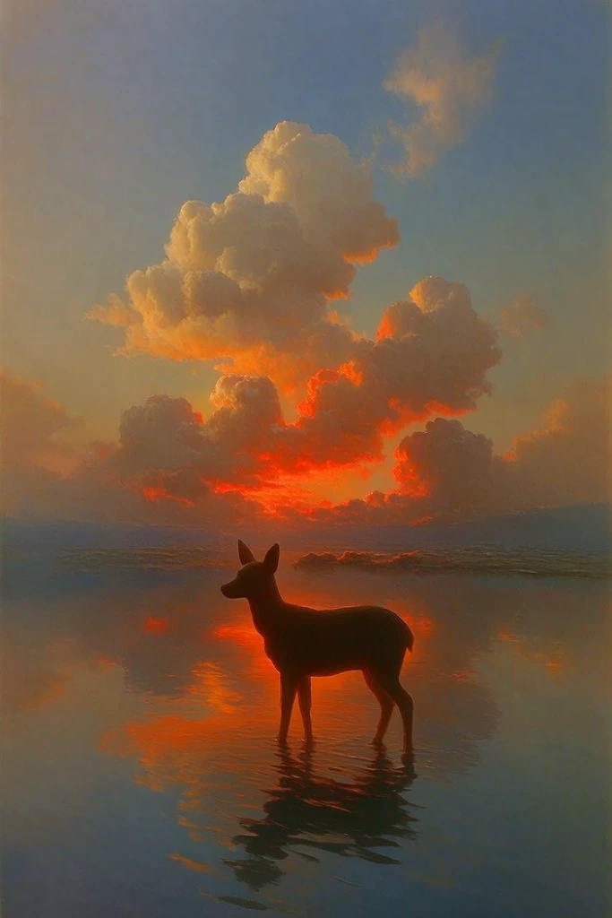 Ethereal Surrealist Romanticism style AI image example 3