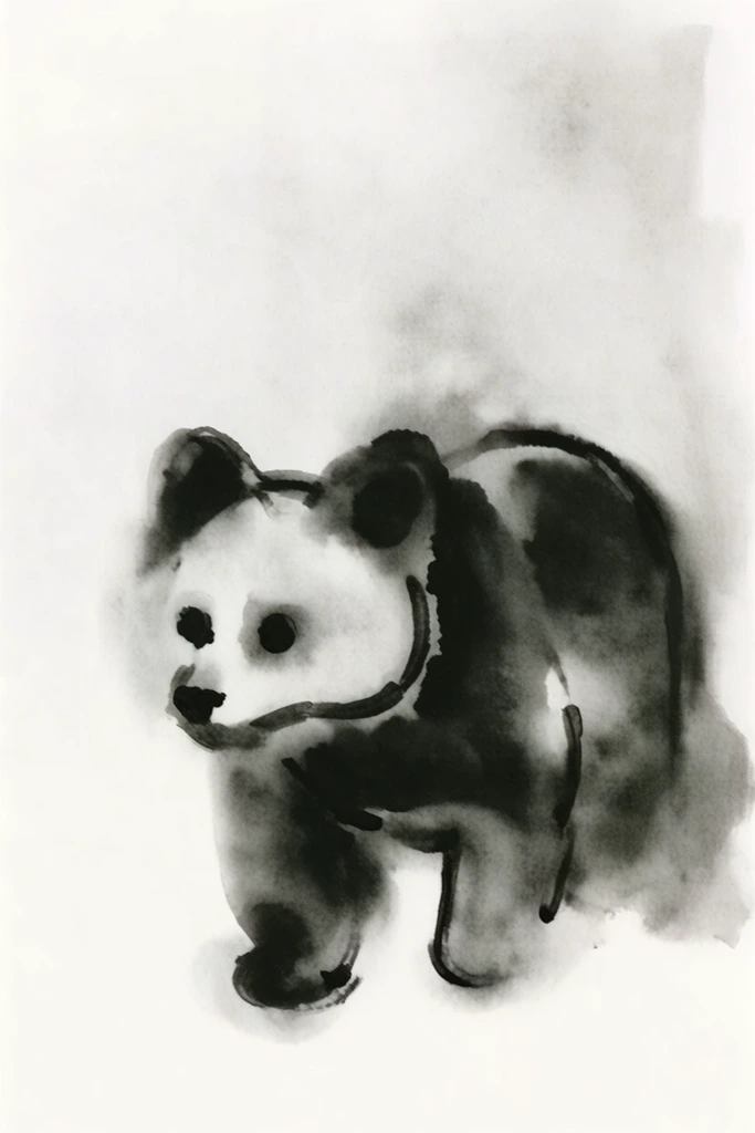 Ethereal Monochrome Minimalism style AI image example 3