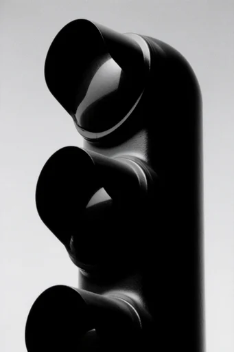 Sculptural Chiaroscuro Minimalism style reference image — sculptural minimalist portrait