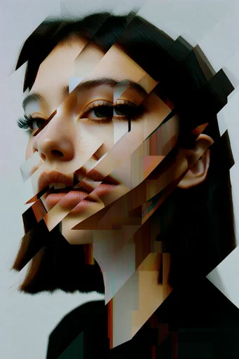 Fragmented Digital Cubism moodboard — generate AI images in this style