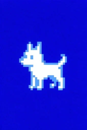 Minimalist Cobalt Pixelism style reference image — high contrast composition