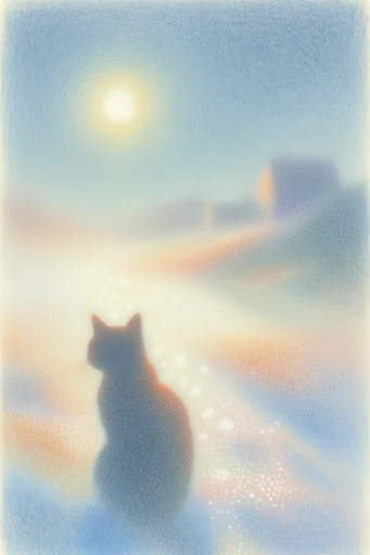 Dreamy Textured Minimalism style reference image — hazy diffused light