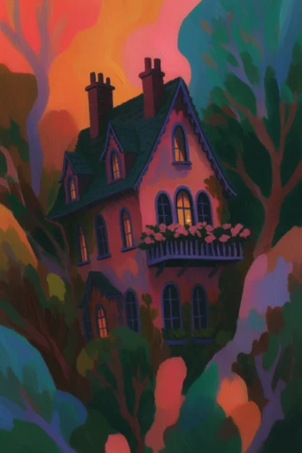 Luminous Mystical Narrative style reference image — storybook gothic