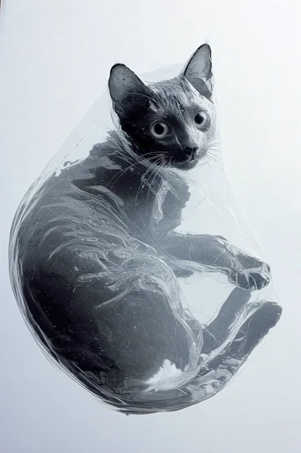 Clinical Liquid Surrealism style reference image — stark minimalism