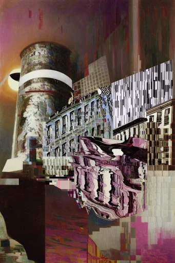 Digital Renaissance Glitch style reference image — surreal fusion