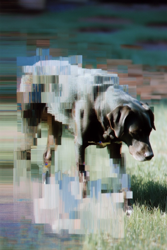 Corrupted Digital Realism style AI image example 3
