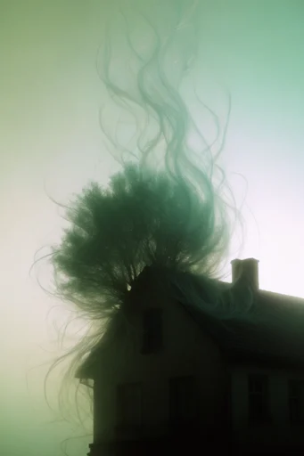 Spectral Sage Silhouette style reference image — chromatic aberration