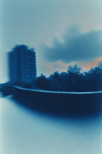 Monochromatic Ethereal Blur style reference image — mysterious silhouette