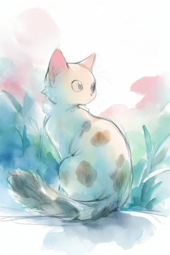 Ethereal Pastel Sketchbook style reference image — textured paper