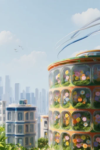 Translucent Biophilic Glassmorphism style reference image — translucent glass vessels